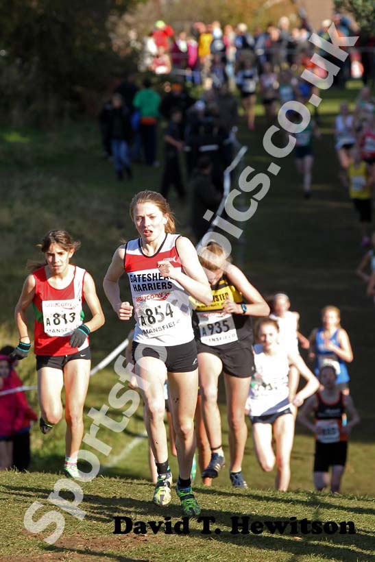 Kate Waugh (Gateshead) under-15 girls  2012 National Cross Country Relay Championships.